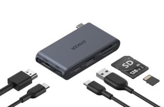 Anker Nano USB C Hub, 6-in-1 Compact USB-C Hub with 85W PD Charging (Charger Not Included), 4K@60Hz HDMI, 10Gbps USB-C, 5Gbps USB-A, SD/TF Card Readers, for MacBook, Lenovo, HP, and More