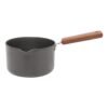 Wonderchef Ebony Hard Anodized Nonstick Sauce Pan | 16cm Non Stick Sauce Pan | 2L | 3.25 mm | Black and Brown