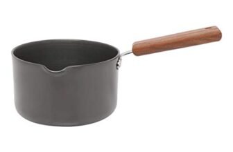 Wonderchef Ebony Hard Anodized Nonstick Sauce Pan | 16cm Non Stick Sauce Pan | 2L | 3.25 mm | Black and Brown