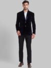 PARK AVENUE SB2 BTN SHAWL LAPEL SUPER SLIM FIT Solid Men Suit