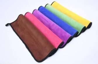 JEEVA ENTERPRISES 800 GSM Microfiber 2 Sided Extra Thick Microfiber Cleaning Cloths Perfect for Bike Auto Cars Both. Interior and Exterior |Size (40×60) cm Pack of 4 Multi 03