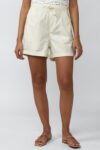 VAN HEUSEN Solid Women Beige Regular Shorts