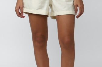 VAN HEUSEN Solid Women Beige Regular Shorts