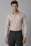 LOUIS PHILIPPE Men Printed Formal Brown Shirt