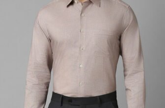 LOUIS PHILIPPE Men Printed Formal Brown Shirt