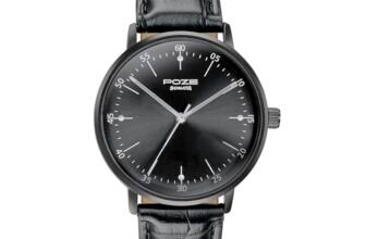 Sonata Poze Quartz Analog Black Dial Leather Strap Watch for Men-SP70036NL01W