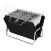 My Creative Hut Portable Barbeque Camping Grill &BBQ Utensils, Foldable Stainless Steel Charcoal Grill, Small Outdoor Travel BBQ, Compact Picnic Barbecue Cooking Grill for Camping (Black (Medium))