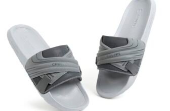 CHUPPS Vertex Men’s Casual Sliders & Flip-Flops | Comfortable Flip Flop Slippers with FOAM6 6mm Foam Upper| Powergrip Footbed for Superior Cushioning & Support |Stylish Footwear for Men Grey