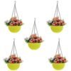 Go Hooked Plastic Hanging Pot, Yellow, 4.8 Inch, 5 Pieces