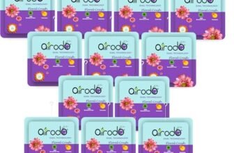AIRODO Air Room Freshener Power Pocket Gel, Fragrance Booster, Lasts Upto 30 Days, Skin Friendly, Home Fragrance Fresh Scents for Bathroom, Toilet, Living Room, Office (Floral Crush, Pack of 12)