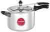 Amazon Brand – Solimo – Sleek Induction Bottom Aluminium Pressure Cooker – 5 Liter (Inner Lid), Silver