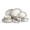 Cello Opalware Divine Series Trinity 33 Pieces Dinner Set | Opal Glass Crockery for 6 | Bone Ash-Free, Lightweight, Elegant White Plate & Bowl Set |Opalglass Dinner Set for Daily Use & Gifting