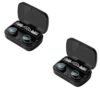 MB Star TWS M10 Bluetooth V5.1 in-Ear Wireless Earbuds with Upto 4 Hours Playback Stereo with Charging Power Bank Case Waterproof Bluetooth Earphones with Mic, Noise-Cancellation – Pack of 2, Black