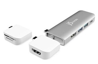 j5create ULTRADRIVE USB C Modular Dock 8 in 1, Magnetic Detachable Kits, HDMI Kit 4K 60Hz Standalone, Dual Display 4K 30Hz, SD microSD Reader, 2 USB A, 100W PD, for MacBook Air Pro, Laptop