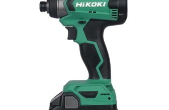 HIKOKI WH18DAKCZ Cordless Impact Driver, 18V, 140 Nm, 6.35mm Hex Bit Shank, 0-2700 RPM, Compact & Light Weight, 1.3 kg, 2 Batteries, Charger & Carry Case Included