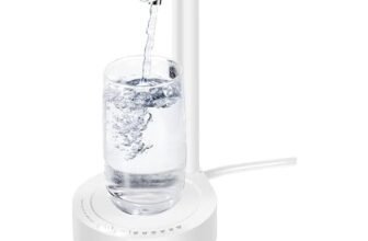 Boniry Water Dispenser, USB Charging Water Dispenser Pump Automatic Drinking Water Jug Dispenser for Universal 2-5 Gallon Office Camping Kitchen (Big Water Dispenser White)
