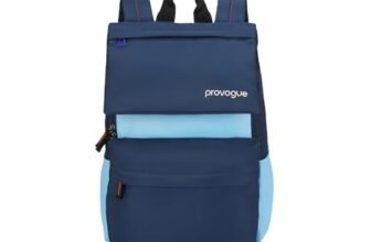 Provogue Plyn 24 litres everyday backpack bag for man with 15.6 inch laptop compartment, stylish contemporary daily use college, office & outdoor backpack bags for women with organiser (Byte Blue)
