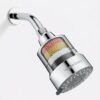 Amazon Basics Filtered Shower Head with 5 Spray Modes | Water Softener | ABS Material | Chrome Finish | 15.3L x 9.6W cm