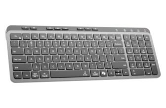 iGear KeyFlow 3-Way Connectivity Wireless Keyboard, 2.4GHz + Dual Bluetooth, Multi-Device Keyboard with Numeric Keypad for Laptop & Deskt