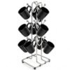 Bromine Chrome Metal Mug Tree Stand with 12 Hooks, 37 cm