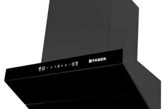 Faber Artemis 60cm 1200m³/hr Filterless Kitchen Chimney|Slant Body|T-Shape Panel|Autoclean Alarm|Moodlight|Touch&Gesture|12Yr on Motor,2Yr Comprehensive Warranty by Faber|Hood Artemis IN HC SC FL BK60
