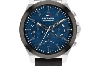 Tommy Hilfiger Blue Dial Black Colour Leather Strap Analog Watch for Men-TH1710523