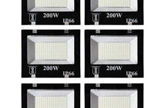Desidiya Glass 200 Watt Ultra Thin Slim Ip66 Led Flood Light Outdoor Light (Pack of 6)