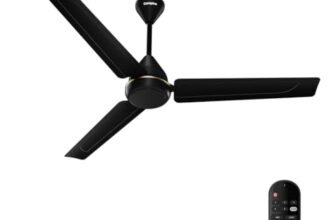 Crompton Energion Hyperboost 1200mm BLDC Ceiling Fan | Point Anywhere Remote Control | BEE 5 Star Rated Energy Efficient | Superior Air Delivery | 2 Year Brand Warranty | Matte Black