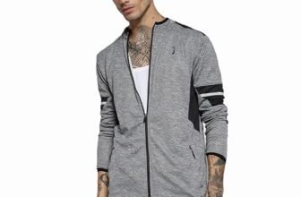 CAHOOT Men’s Grey Heathered Activewear Jacket with Contrast Detail for Casual Wear | Hooded Neck | Long Sleeve | Zipper Closure | Polyester Jacket Crafted with Comfort Fit for Everyday Wear