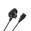 Geonix 1.5 Meter Computer Power Cable Cord for Desktops PC, Printers, Monitors, SMPS Power Cable (Black)