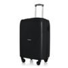 HRX Icon Cabin Size Haileys Black Polypropylene Hard Shell Suitcase – Premium Travel Trolley Bag with 4 Spinner Wheels, Number Lock & Water Resistant Body