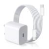UNIGEN 20W PD 3.0 Fast Charging Adapter with 1M Type-C to C Cable | USB-C Power Delivery Wall Charger Compatible with iPhone 17/16/15/15 Plus/15 Pro/15 Pro Max, iPad, Tablets & Other USB-C Devices