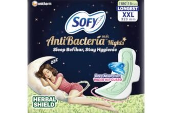Sofy Women Anti Bacteria Longest XXL Sanitary Pads |Night Protection|Wider Hip Guard| Deep Absorption | Herbal Shield | Hygiene & Herbs | XX-Large, Pack Of 15