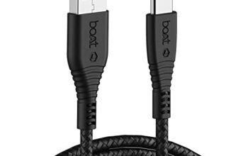 boAt Type C A325/A320 Tangle-free, 60W Sturdy Type C Cable with 3A Rapid Charging & 480 Mbps Data Transfer, Compatible with Smartphones & Tablets(Black)