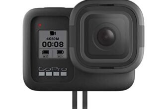 GoPro Rollcage Protective Sleeve + Replaceable Lens Camcorder for Hero8 Black