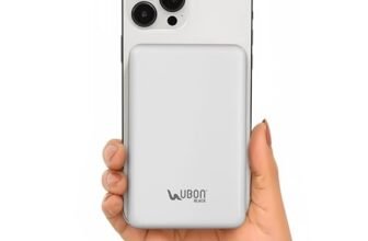 Ubon 10000mAh 22.5W Magsafe Wireless Power Bank with Strong Magnetic Hold | Type-C Port | for iPhone, Android & Qi Enabled Devices, White – PBX105