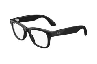 Ray-Ban Meta (Gen 1), Wayfarer, Large Shiny Black | Smart AI Glasses for Men, Women. 12 MP Ultra-Wide Camera, Open-Ear Speakers for Audio, Video Recording and Bluetooth. Clear Lenses. Wearable Tech.