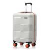 HRX Zanzibar Cabin Size Intergalactic Grey Polypropylene Hard Shell Suitcase – Premium Travel Trolley Bag with 8 Spinner Wheels, Number Lock & Water Resistant Body