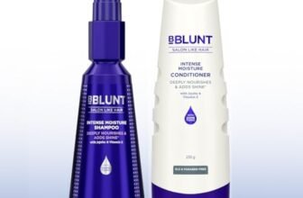 BBLUNT Intense Moisture Shampoo and Conditioner Combo for Dry Hair | Power Duo | For Daily Use | Moisturizes & Hydrates | Colour Protect Formula | For Men & Women | 300 ml + 250 g