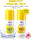 OSCAR 10% AHA BHA Underarm Roll-On | Reduces Pigmentation & Odour, Aqua & Floral Deodorant Roll-on  –  For Men & Women(40 ml, Pack of 2)