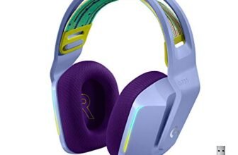 Logitech G733 Lightspeed Wireless Gaming Headset with Suspension Headband, LIGHTSYNC RGB, Blue VO!CE mic Technology and PRO-G Audio Drivers-Lilac