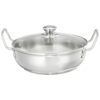 Amazon Brand – Solimo Cookware Karahi/Wok (1.5L) | Food-Grade Stainless Steel | Even Heat Distribution | 1 yr Warranty | Induction & Versatile Heat Source Compatible