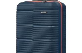 HRX Zanzibar Cabin Size Blue Polypropylene Hard Shell Suitcase – Premium Travel Trolley Bag with 8 Spinner Wheels, Number Lock & Water Resistant Body