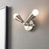 ART N CRAFT Connie Brushed Gold 2-Light Wall Sconce Brass Modern Mid Century Bathroom Vanity Hallway Lamp Metal Wall Fixture
