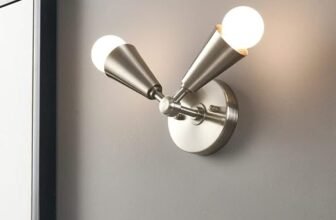ART N CRAFT Connie Brushed Gold 2-Light Wall Sconce Brass Modern Mid Century Bathroom Vanity Hallway Lamp Metal Wall Fixture