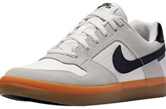 Nike Mens Sb Delta Force Vulc Summit White/Black Gum Light Brown Skateboarding Shoes UK 7