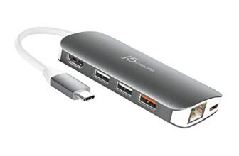 j5create USB-C Multiport Adapter, 7-in-1 USB-C Hub with 4K HDMI, USB 3.0 Ports, SD & microSD Card Reader, 100W Power Delivery, Travel Hub for MacBook Air & Pro, Windows Laptop & USB-C Devices