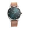 Fastrack Men Stunners Quartz Analog Green Dial Brown Leather Strap Watch for Guys – 3278SL03