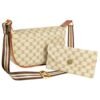 Storite Women’s PU Leather Sling Bags With Pouch Crossbody Ladies Shoulder Purse For Travel-Beige(20×10.7×8 cm)