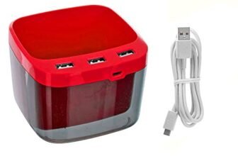 Kabello USB Hub Phone Charging Holder with Wire, for Diwali, 30 Grams, Red, Pack of 1